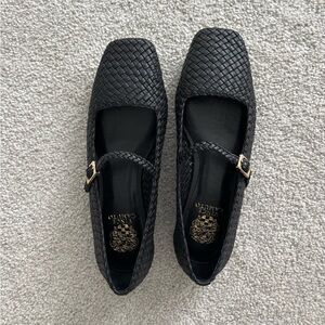 Vince Camuto Black Woven Flats